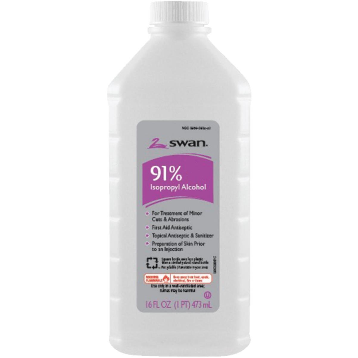 Swan 16 Oz. 91% Isopropyl Rubbing Alcohol