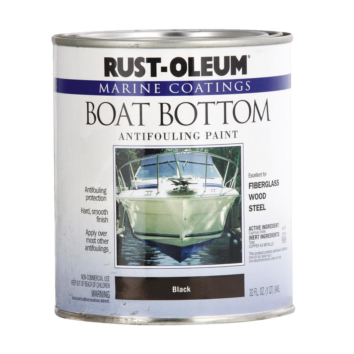 Black Rust-Oleum Not Available 207012 Marine Flat Boat Bottom Antifouling Paint 
