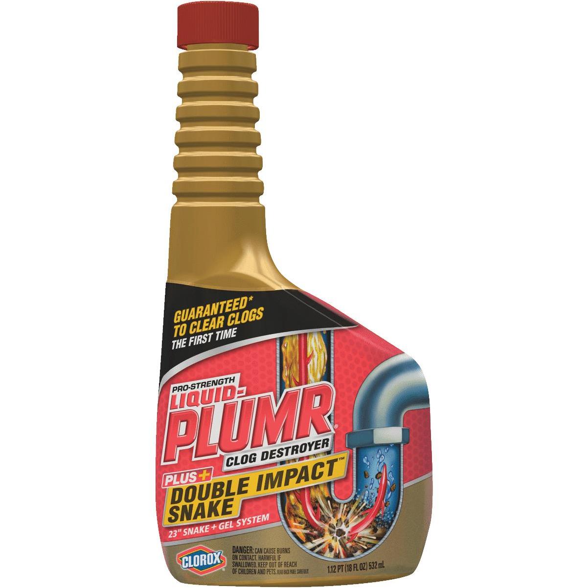 Liquid-Plumr Hair Clog Eliminator Liquid Drain Cleaner, 16 fl oz