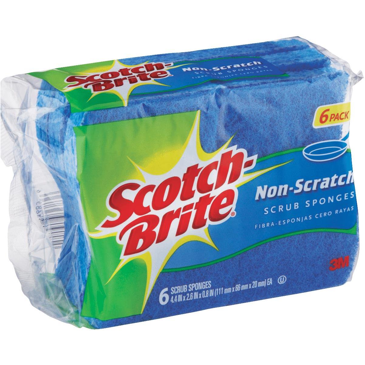 Scotch-Brite Zero Scratch Non-Scratch Scrub Sponges, Sponges for Cleaning  Kitchen, Bathroom, and Household, Non-Scratch Sponges Safe for Non-Stick