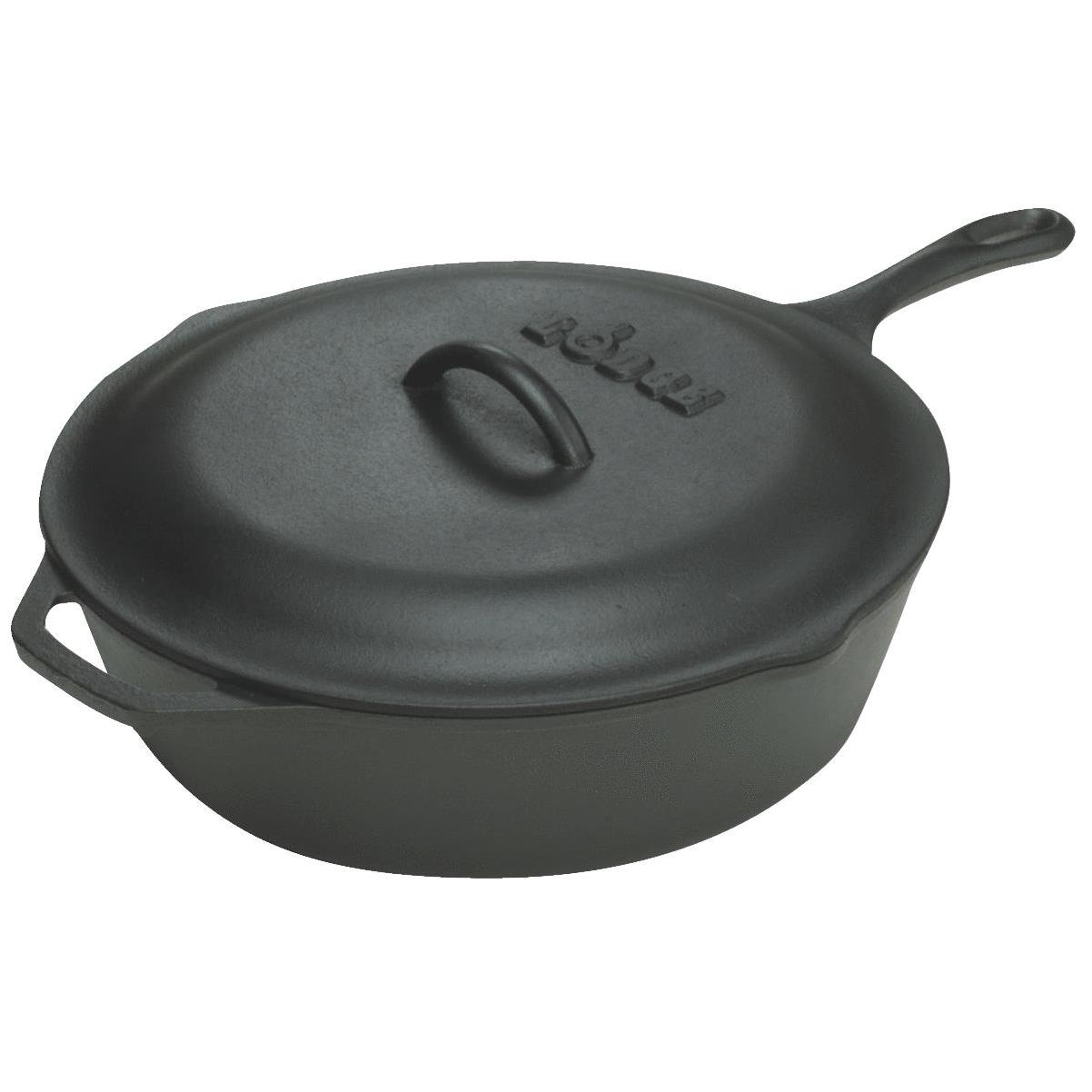 Lodge 5-Quart Cast Iron Covered Deep Skillet