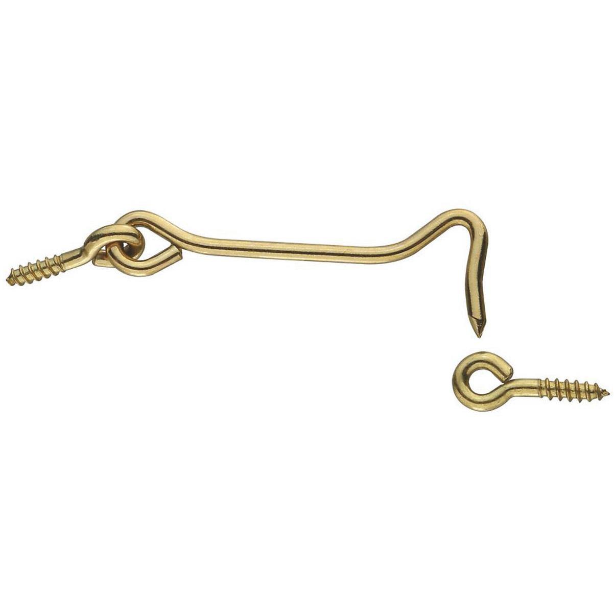 National Solid Brass 4 In. Hook & Eye Bolt