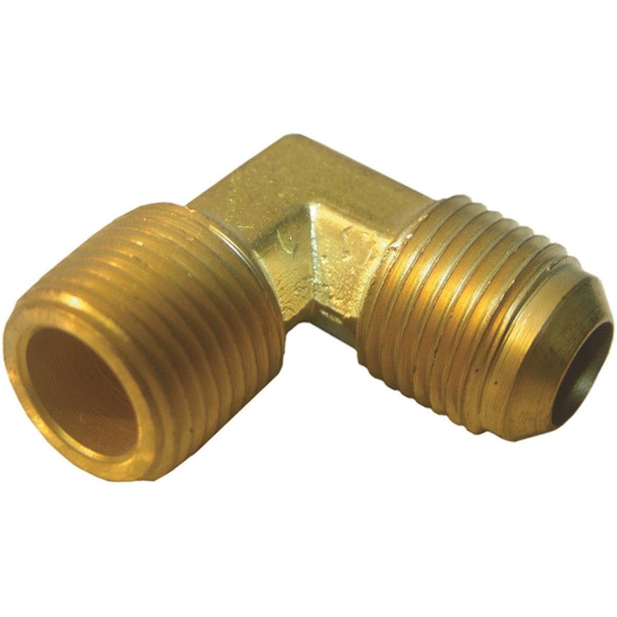 Lasco 3/8 In. MFL x 1/4 In. MPT 90 Deg. Flare Brass Elbow (1/4 Bend)