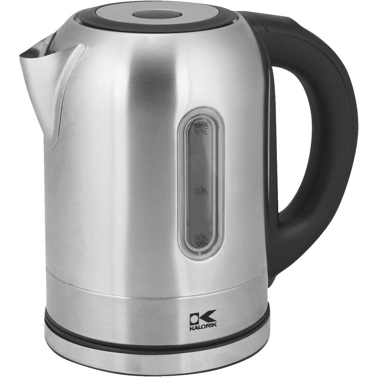 Kalorik 1.7L Stainless Steel Rapid Boil Electric Kettle with Blue