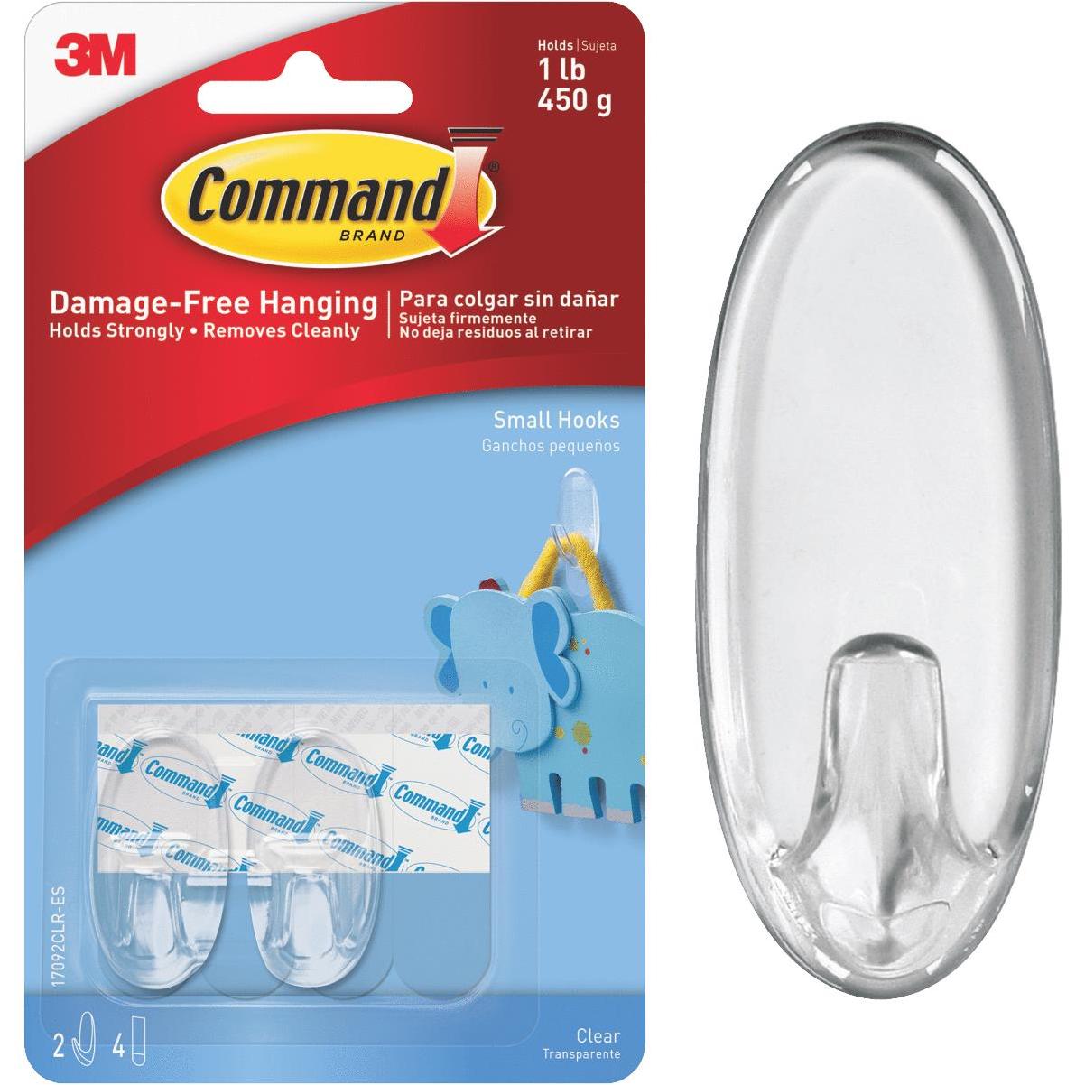 Command Round Cord Clips, Clear, Damage Free Organizing, 10 Cord Clips and  12 Strips 