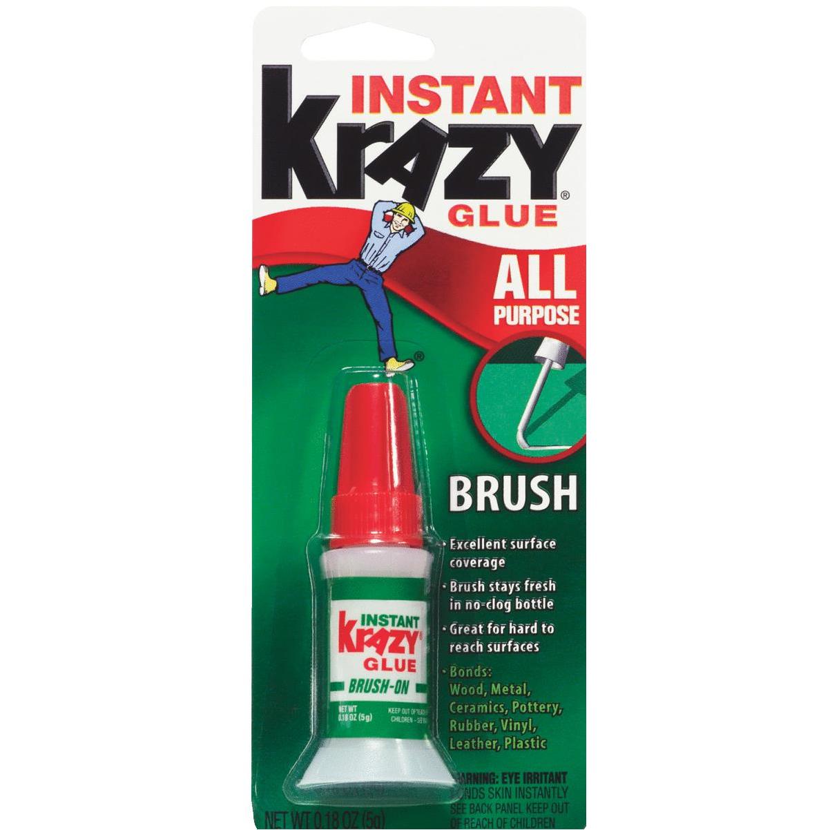 Krazy Glue 0.18 Oz. Liquid All-Purpose Super Glue with Brush