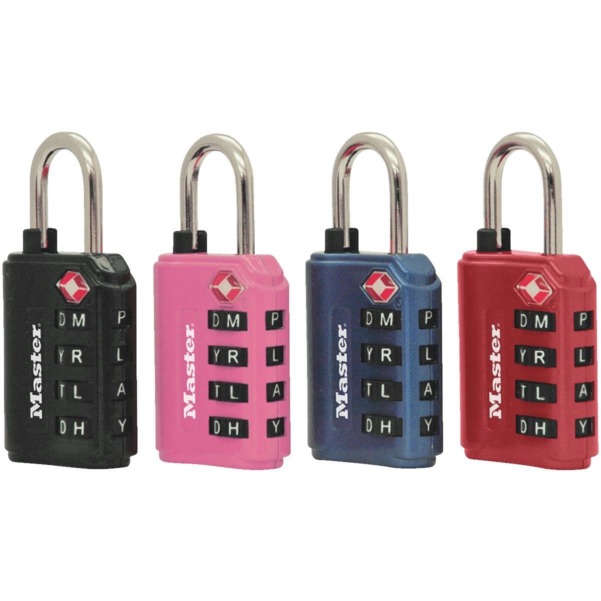 Master Lock Resettable Combination Padlock, 1-3/16-in Wide x 1-1/2-in  Shackle, TSA Accepted (2-Pack) in the Padlocks department at