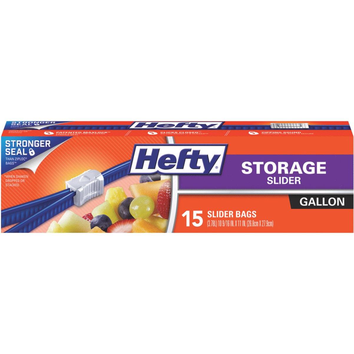 Hefty Slider Freezer Bags, Gallon size, 75 Count