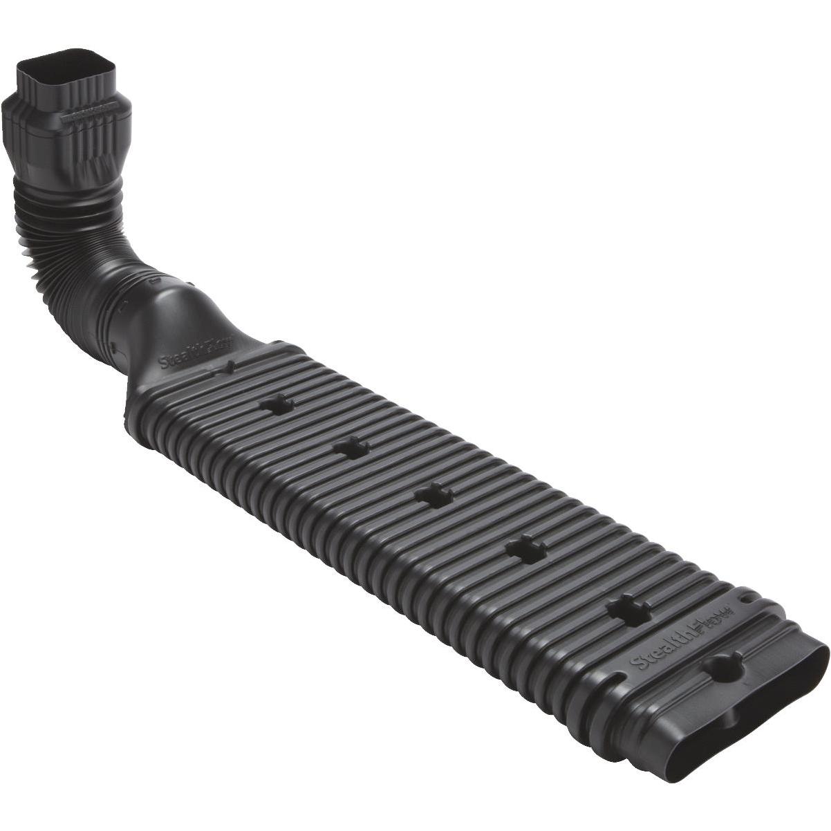 PACK OF 7 ) Amerimax Home Products Stealth Flow 43 in. Black Vinyl Low Profile Downspout