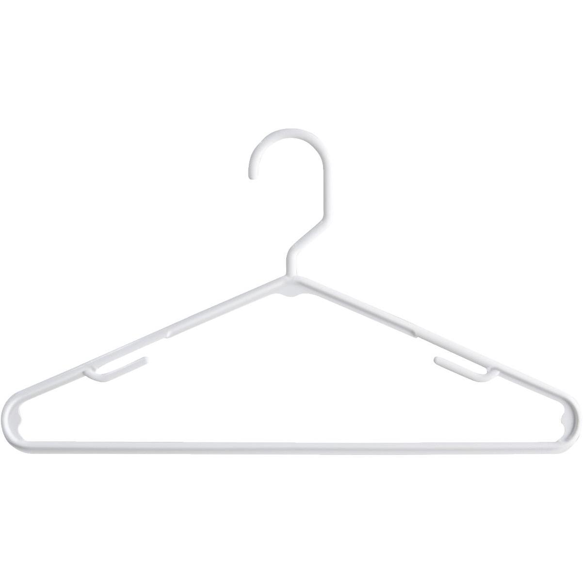 Whitmor Heavy Duty White Tubular Plastic Clothes Hanger (3-Pack