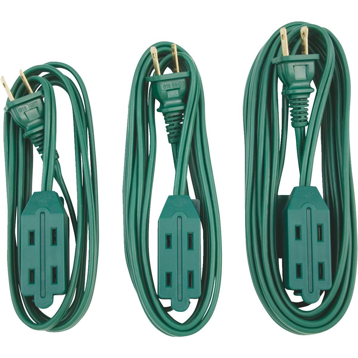 3-Outlet Indoor Polarized Extension Cords, 6 ft.