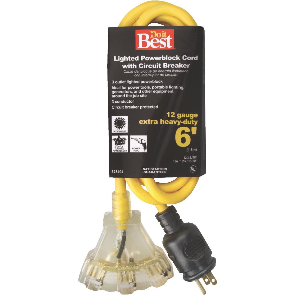 Do it Best 6 Ft. 14/3 Circuit Breaker Protected Extension Cord