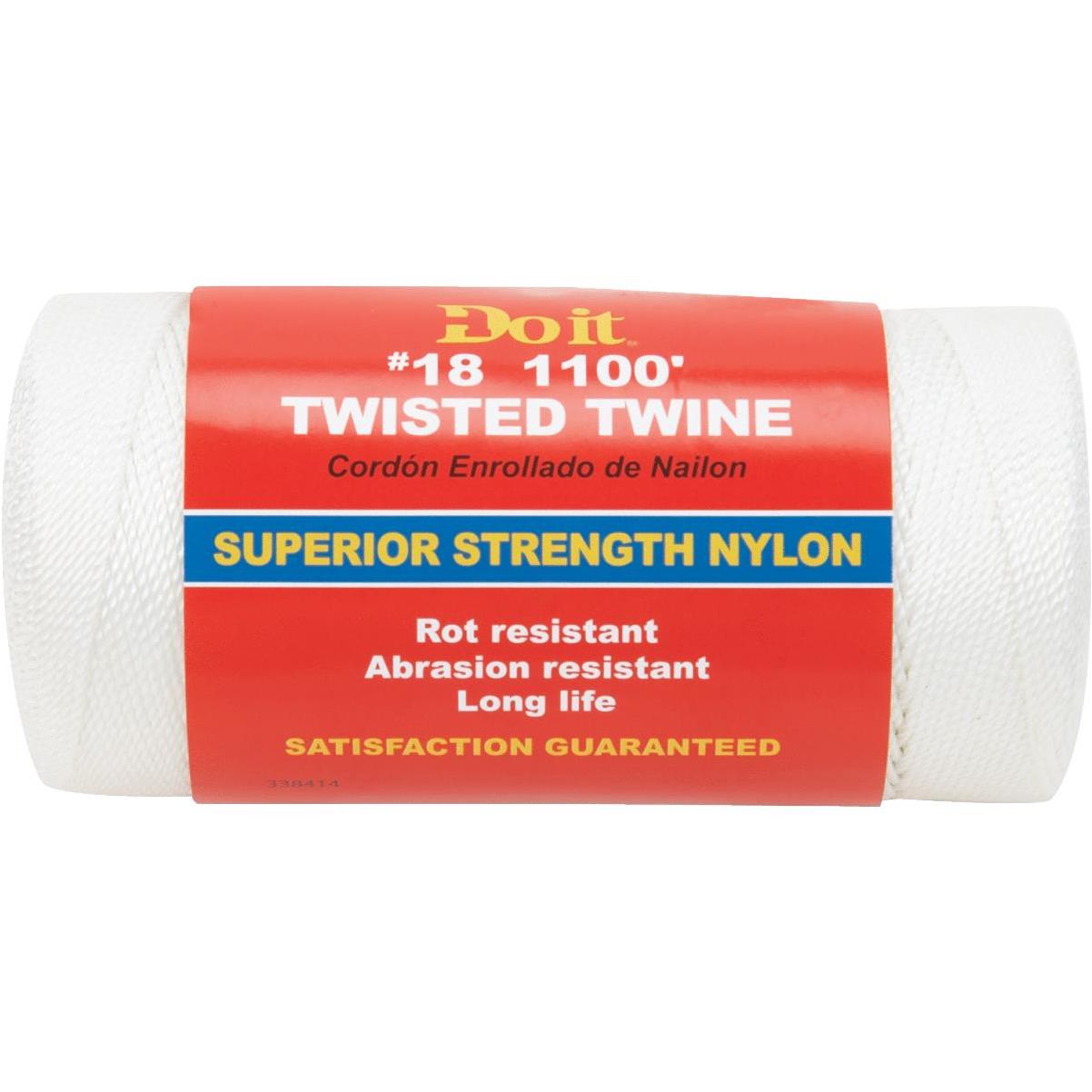 #18 Regular Braid Nylon Twine, White