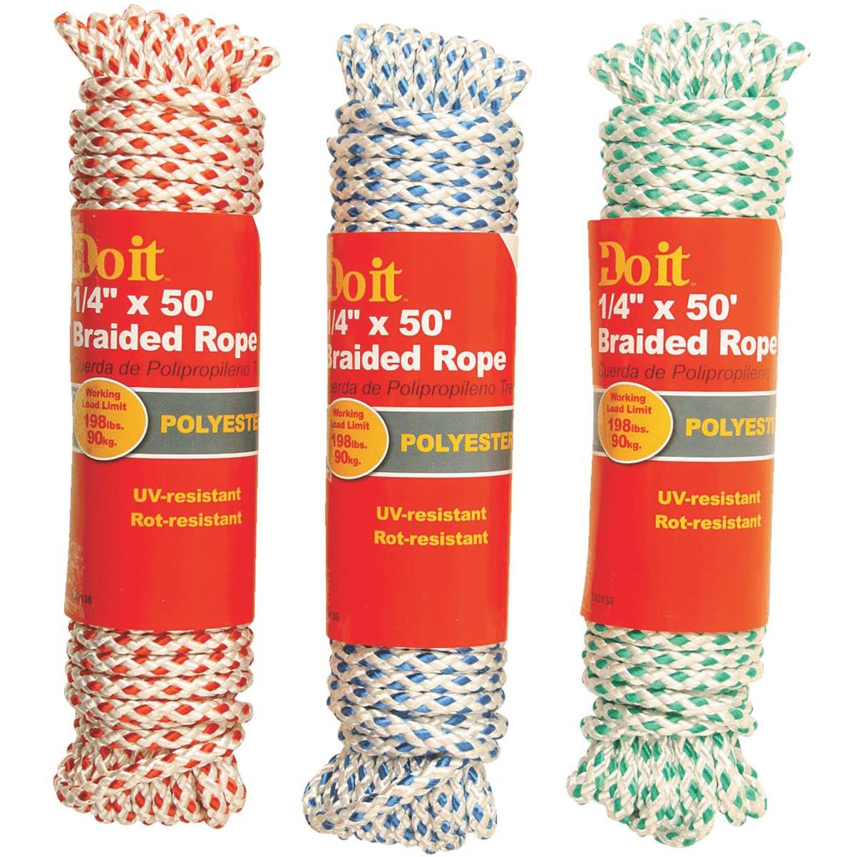 Do It Braided Polypropylene Packaged Rope, White