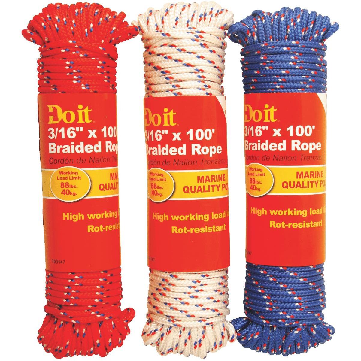 1/4 Braided Polyester Rope - Blue Ox Rope