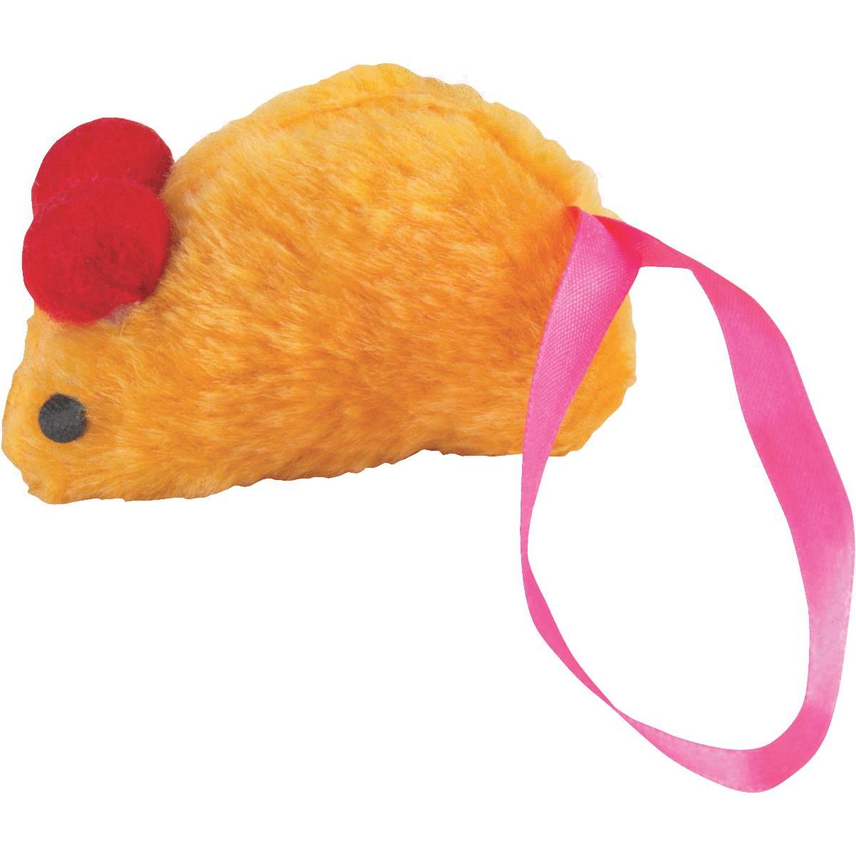 orange mouse cat toy