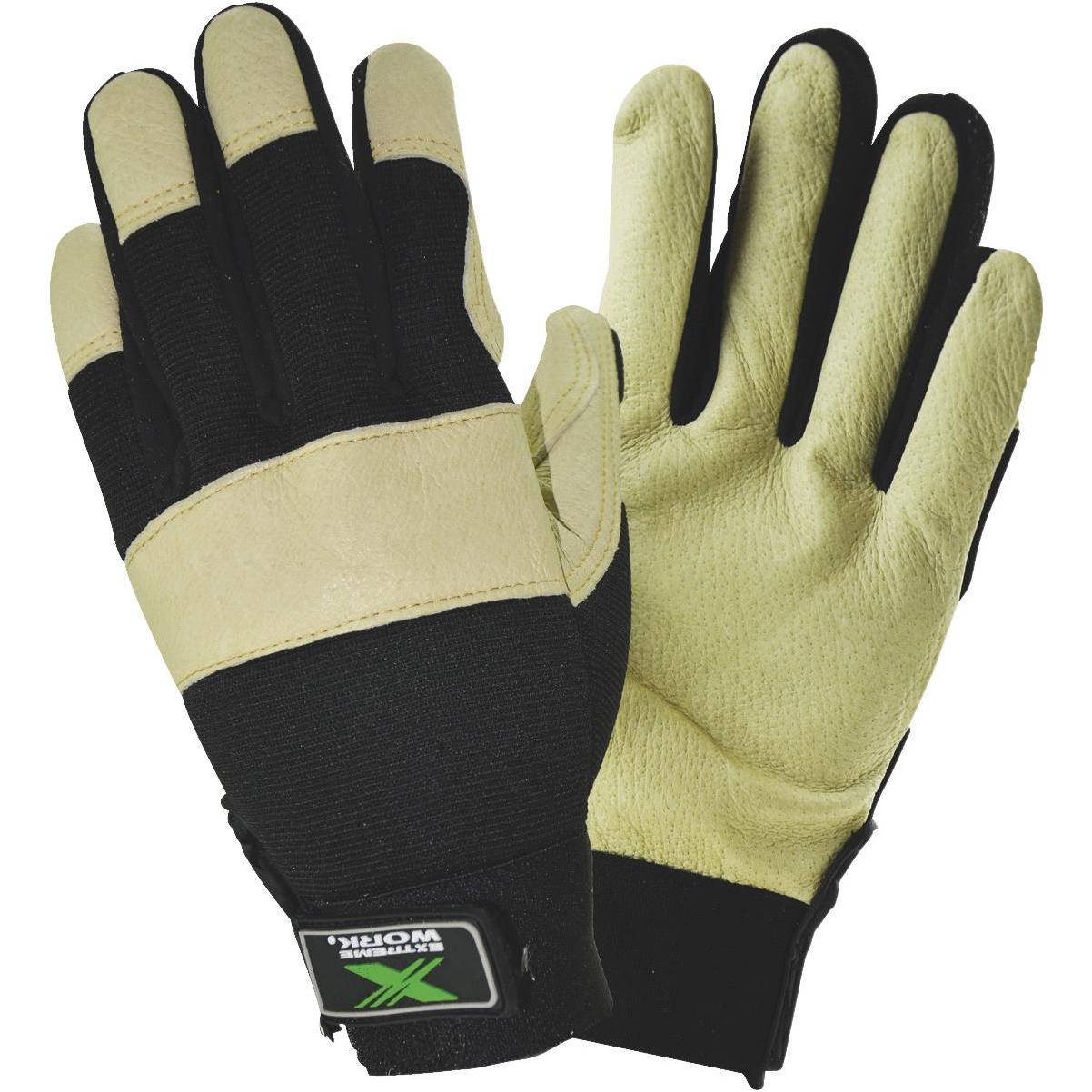 Pigskin Leather Work Gloves, Large