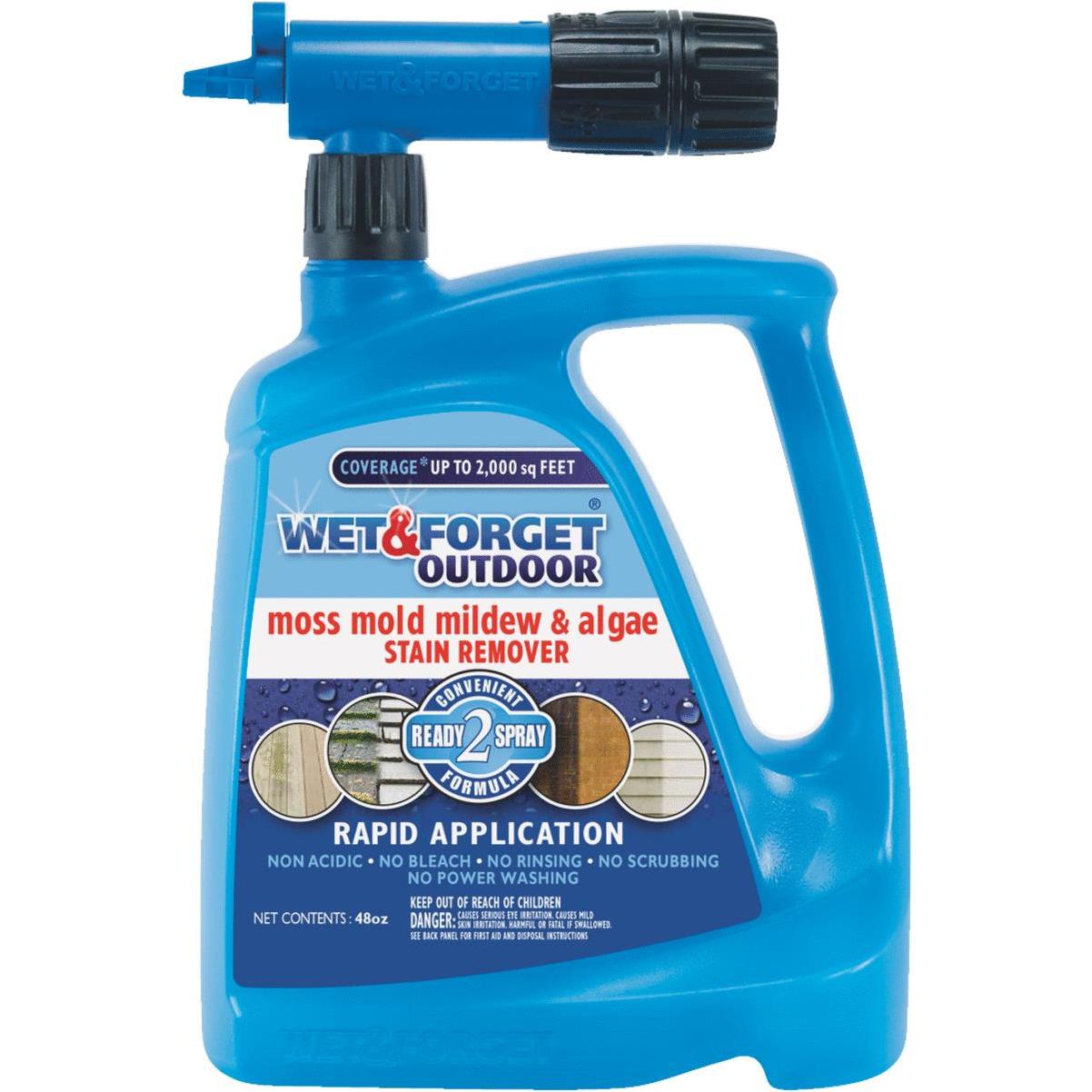 Wet & Forget 48 Oz. Hose End Spray Concentrate Moss, Mold, Mildew, & Algae  Stain Remover