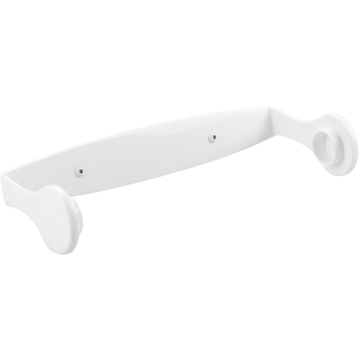 iDesign Clarity Wall Mount White Plastic Paper Towel Holder