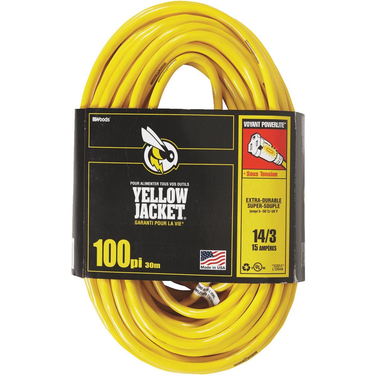 Yellow Jacket 100 Ft. 14/3 Indoor/Outdoor Extension Cord with