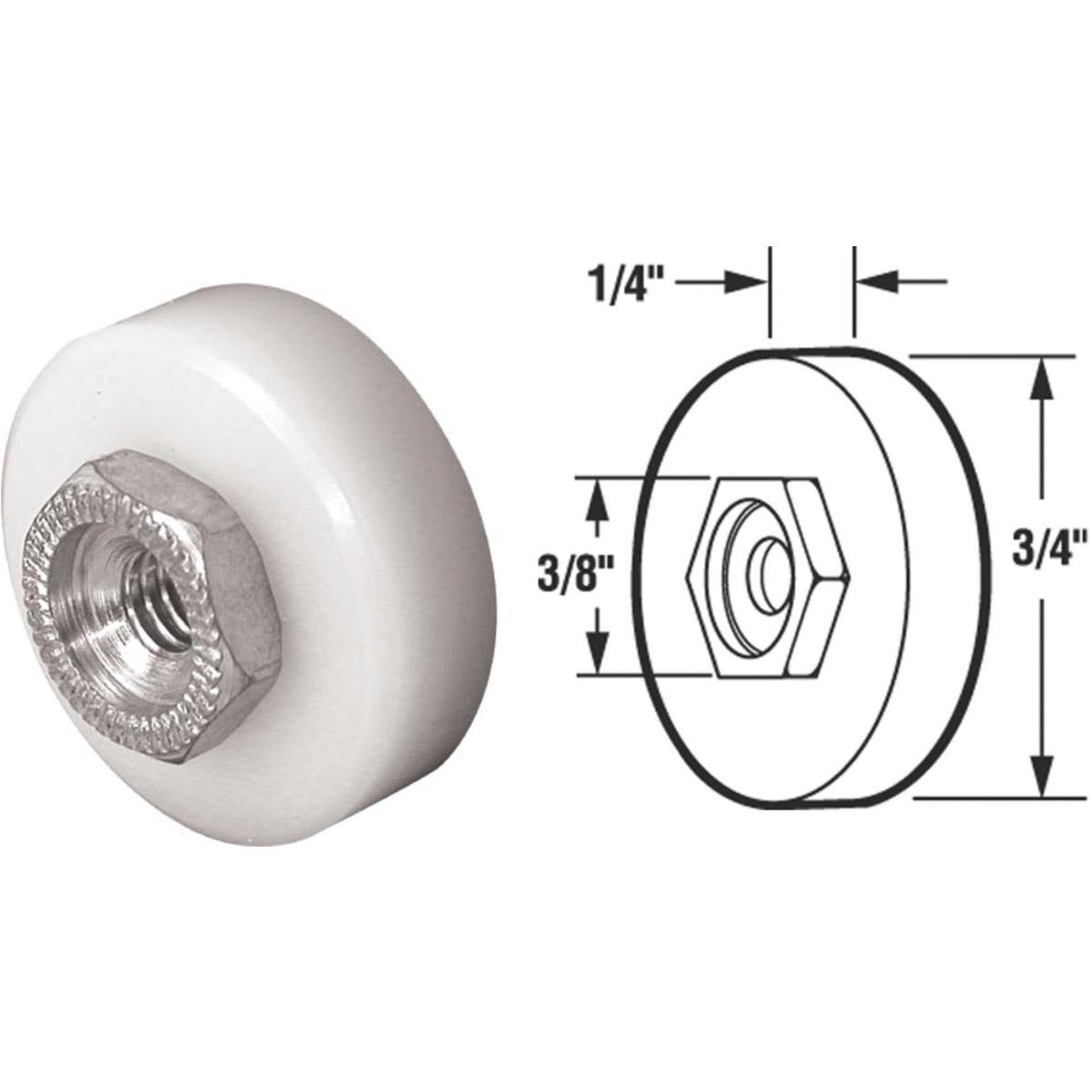 Prime Line Prime-Line 3/4 In. x 1/4 In. Threaded Screen Door Roller ...