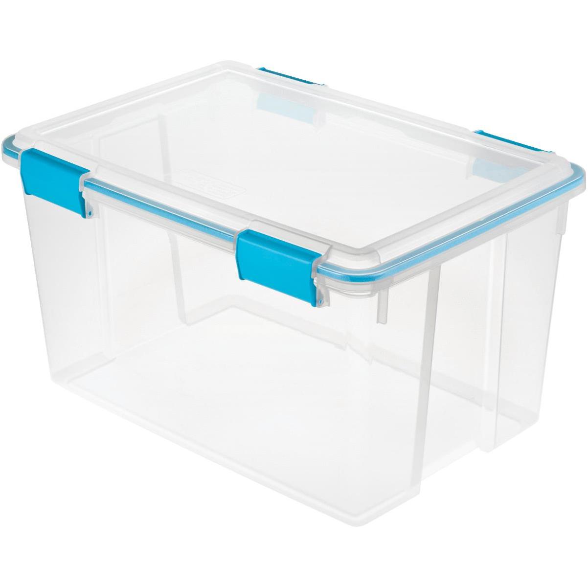 Rubbermaid Cleverstore Clear Plastic Storage Bins with Lids, 95 Qt-4 P