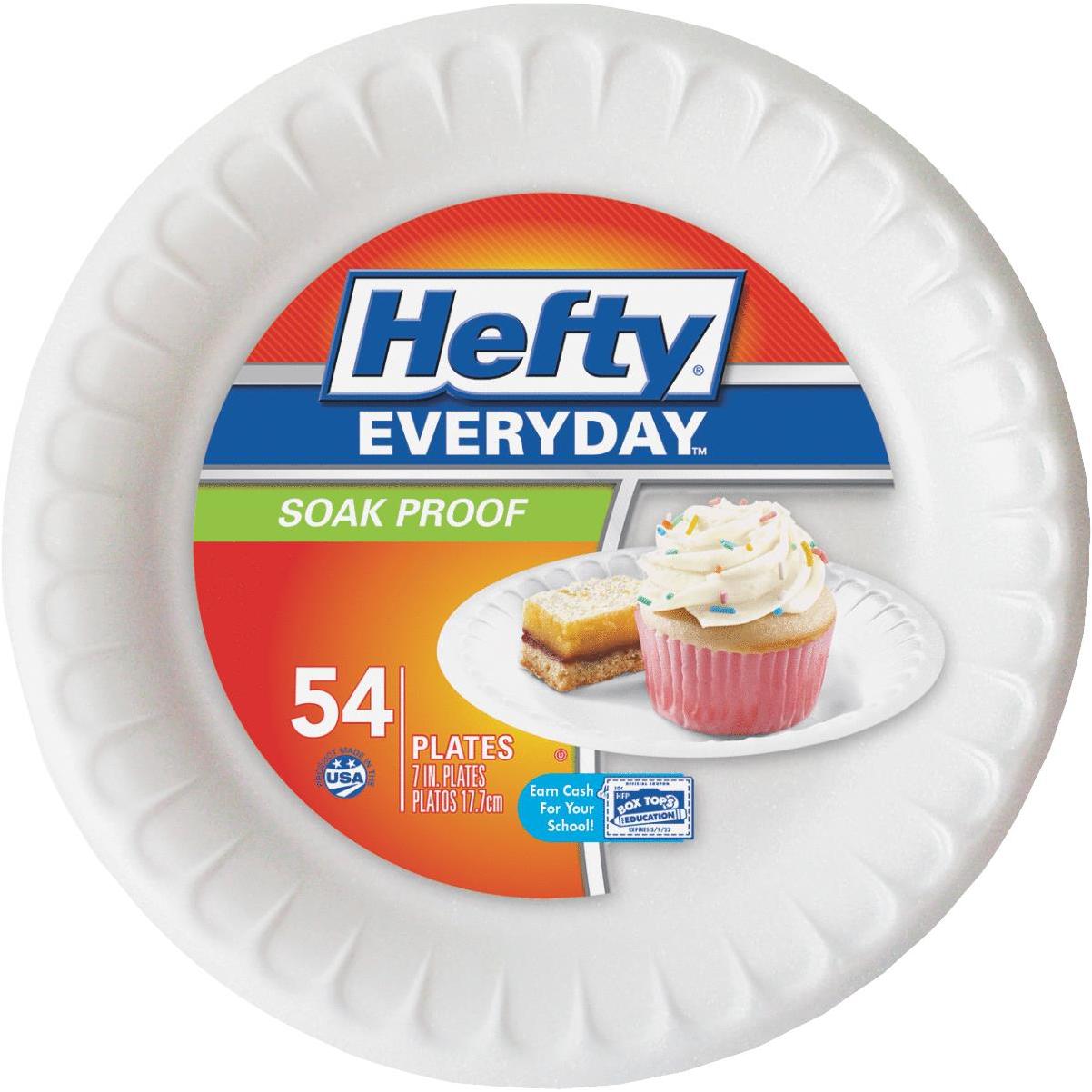 Hefty Everyday Foam Plates, 10 1/4 Inch Round, 60 Count, White