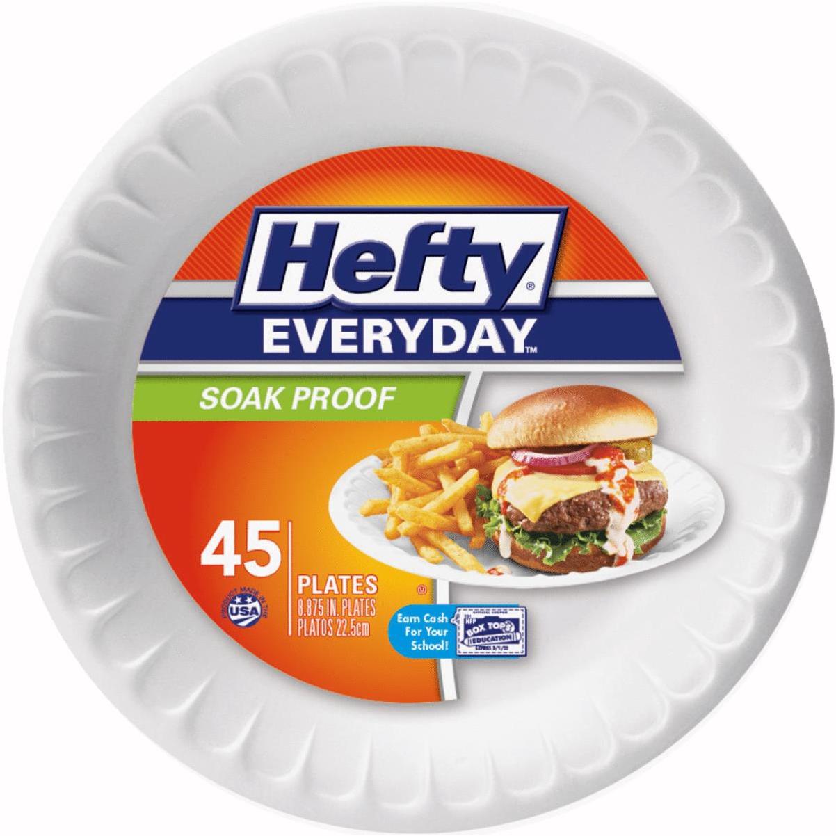 Hefty Foam Plates, Soak Proof, 8 7/8 - 100 count