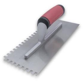 Marshalltown QLT 1/4 x 3/8 x 1/4 In. Square Notched Trowel with Soft Grip