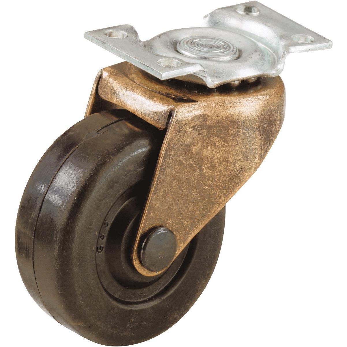 Restorers Solid Brass Square Cup Caster - 3/4 Inch Wheel