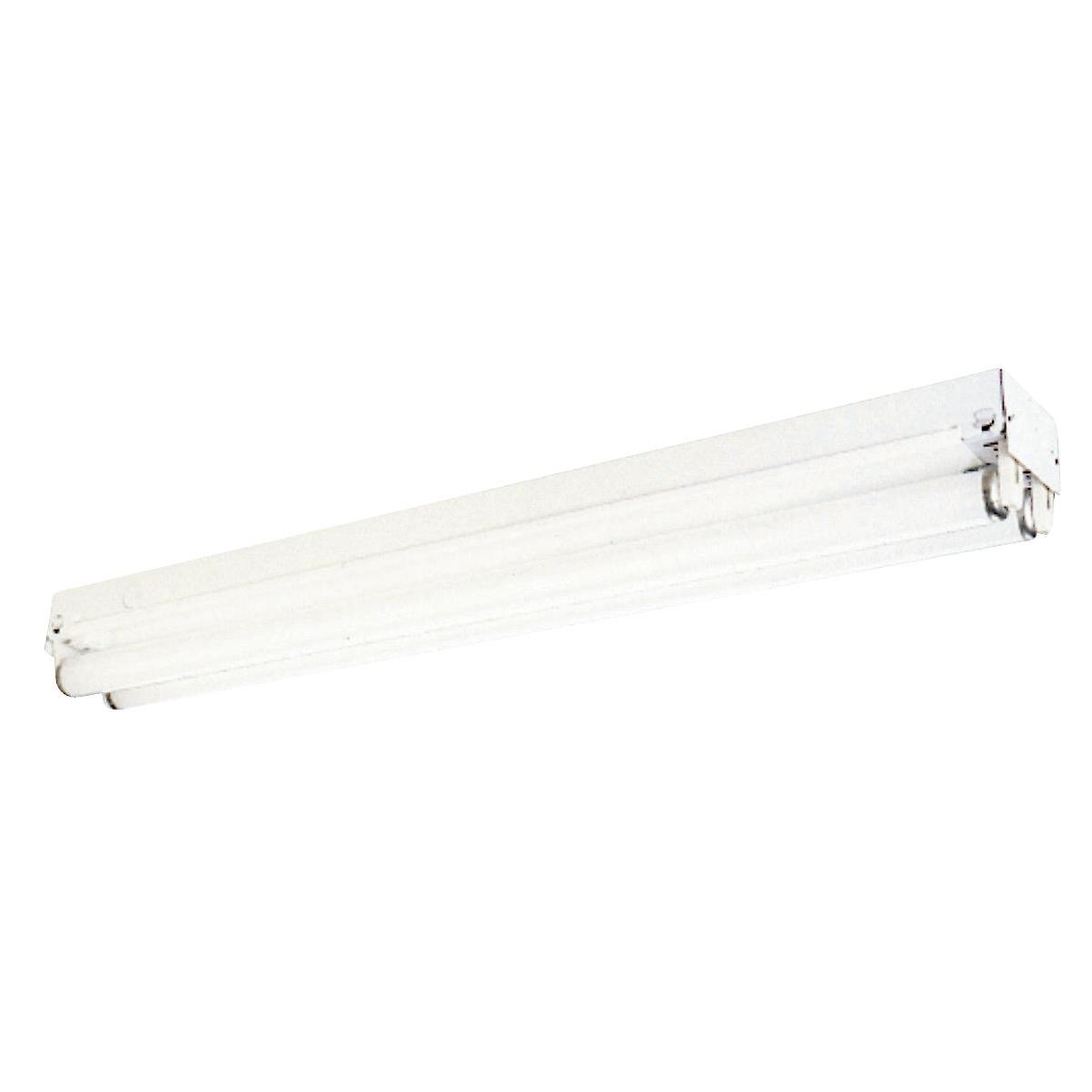 Metalux 2 Light 8 Ft White Fluorescent Strip Light with 2 T12 Light Sockets 