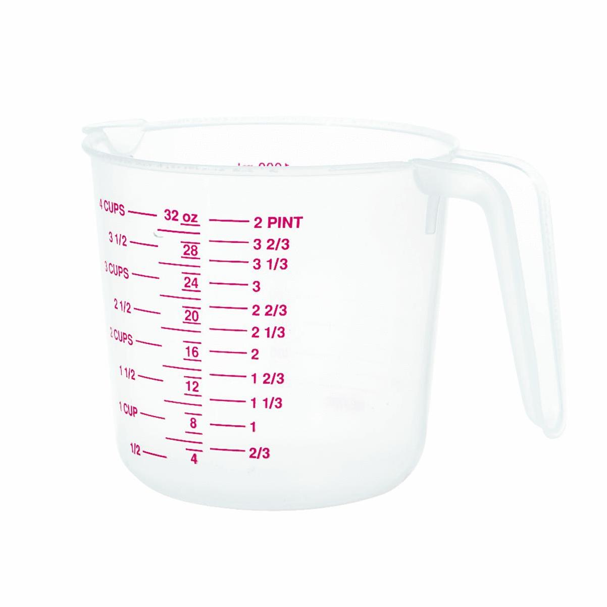 Norpro 3035 Measuring Cup, 8 oz, Plastic, Clear