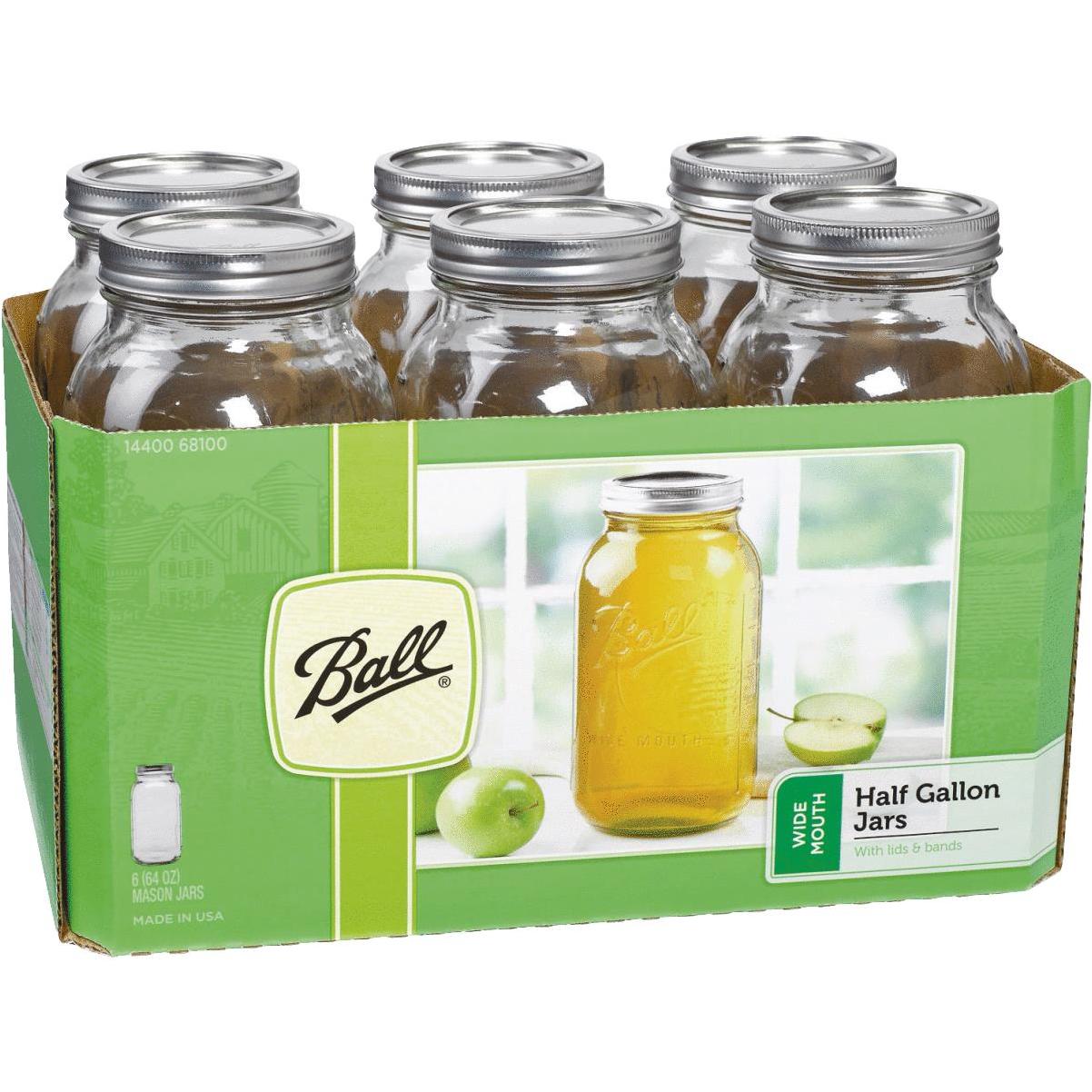 Ball 1440061000 Mason Jar, 16 oz Capacity, Glass