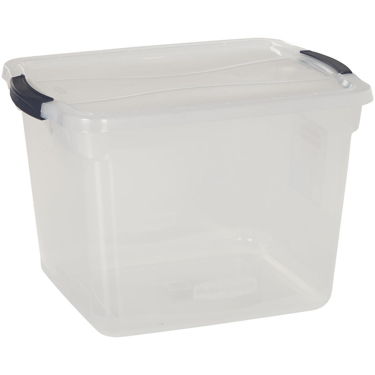 Rubbermaid 95 Qt. Cleversore Clear Tote