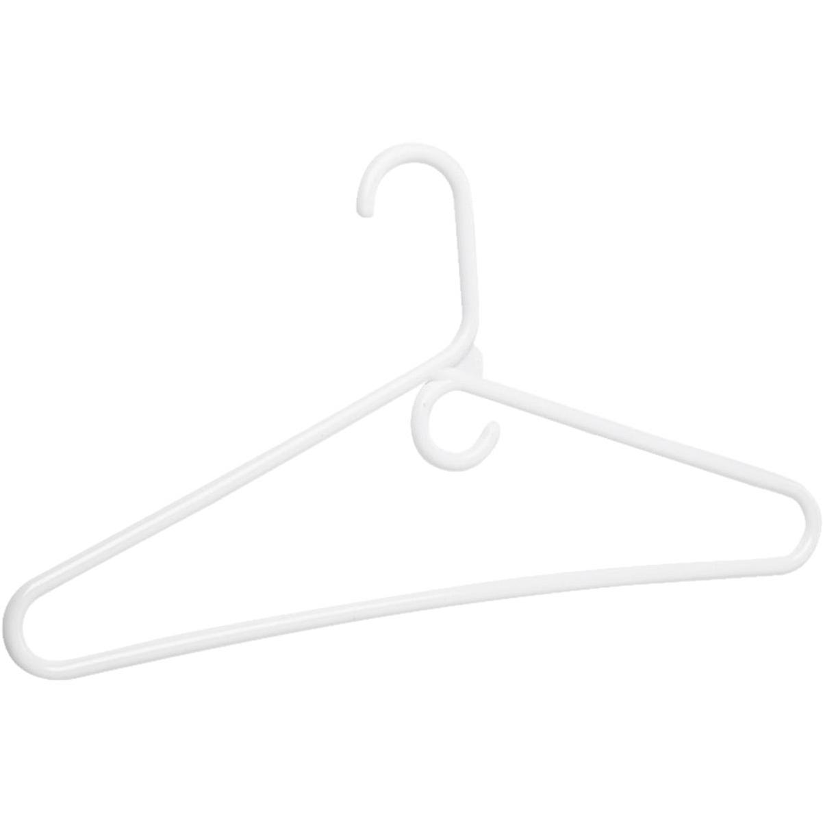 Whitmor Heavy Duty White Tubular Plastic Clothes Hanger (3-Pack