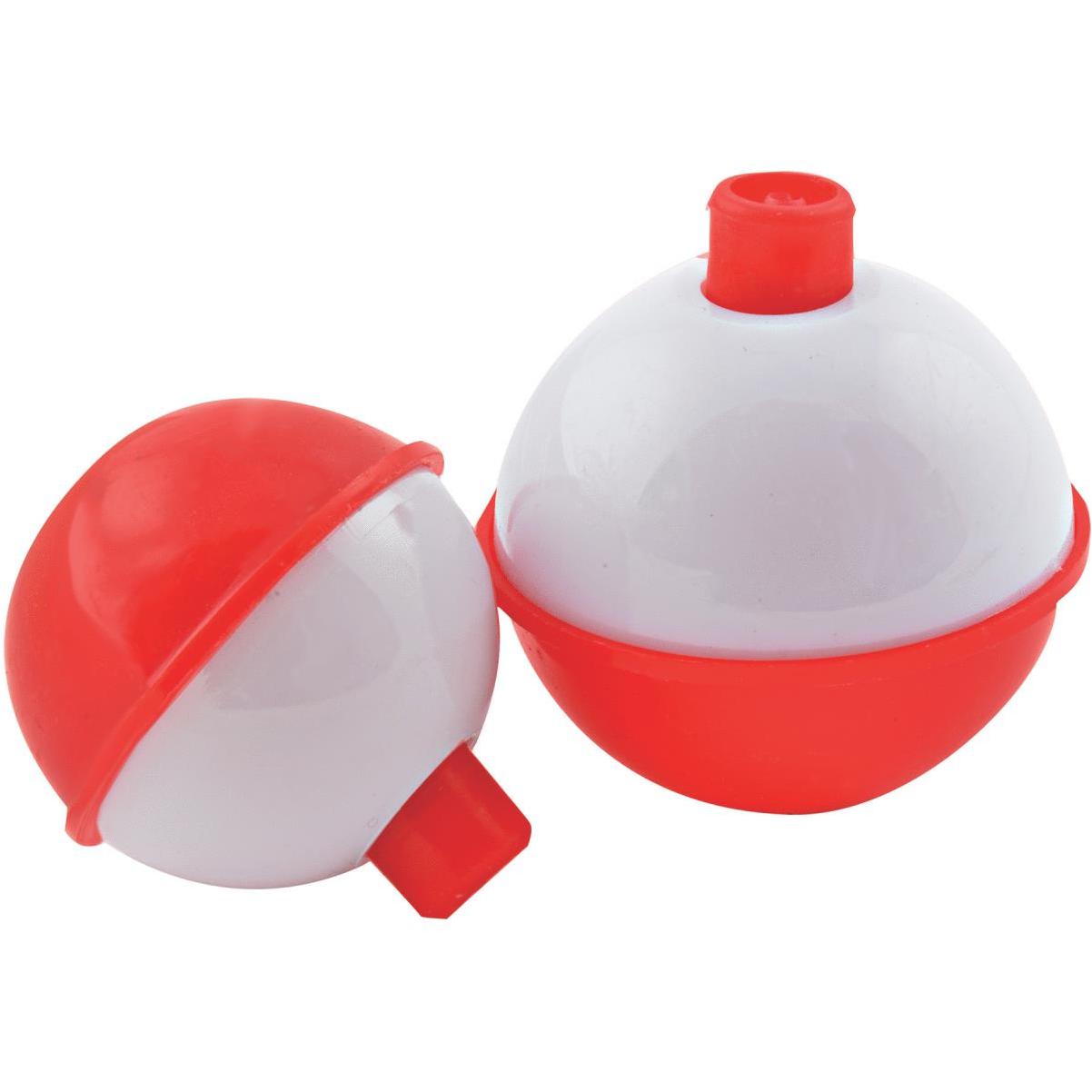 SouthBend 1-1/2 In. Red & White Push-Button Fishing Bobber Float (2-Pack)