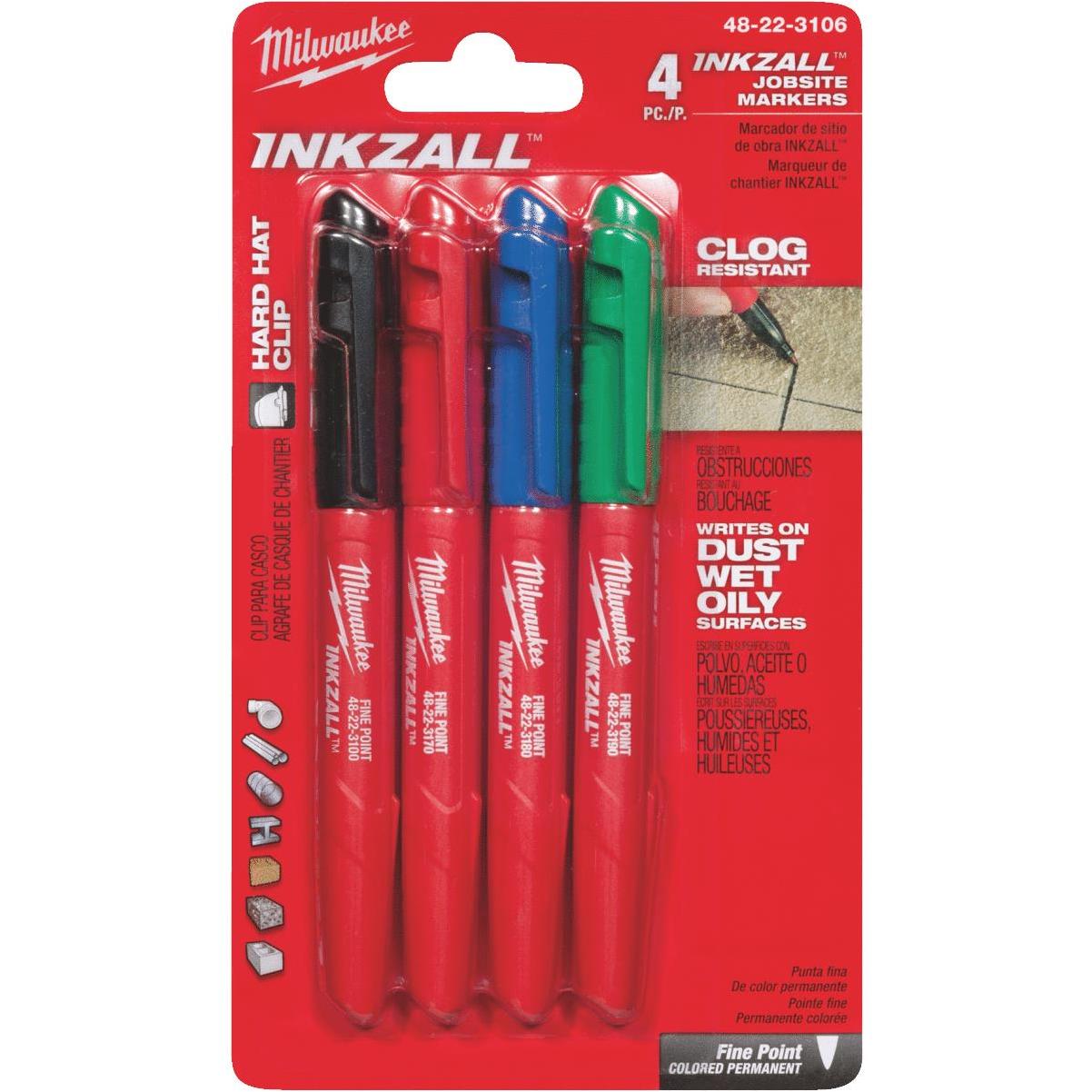 Clog-Resistant Jobsite Permanent Markers, 2-Pack