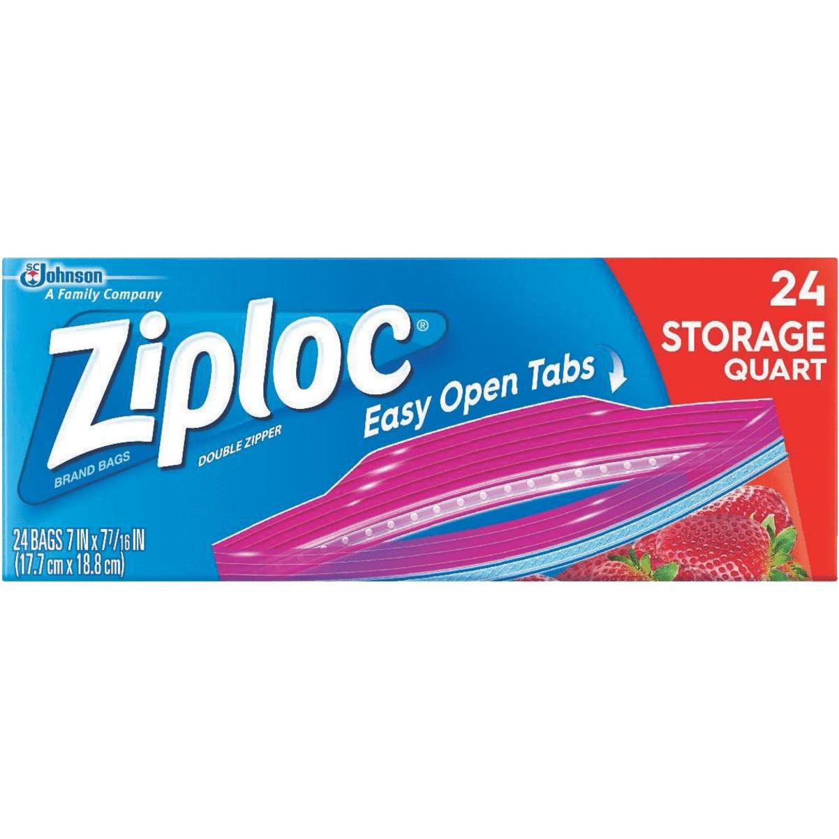 Glad Zipper Food Storage Plastic Bags, Gallon Size, 40 Count