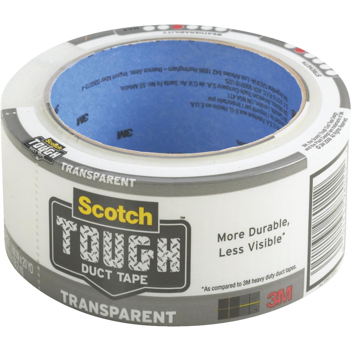 Scotch Tough 1.5 In. x 5 Yd. Transparent Duct Tape, Clear - Foley