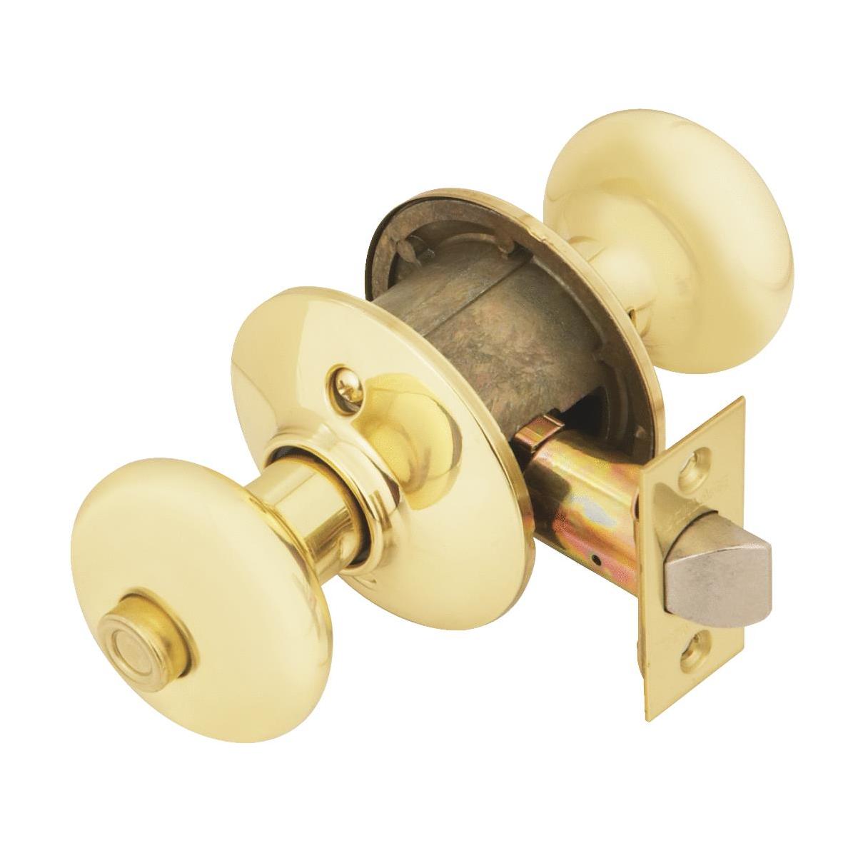 Schlage Flair Antique Brass Interior Bed/Bath Privacy Door Handle in the  Door Handles department at