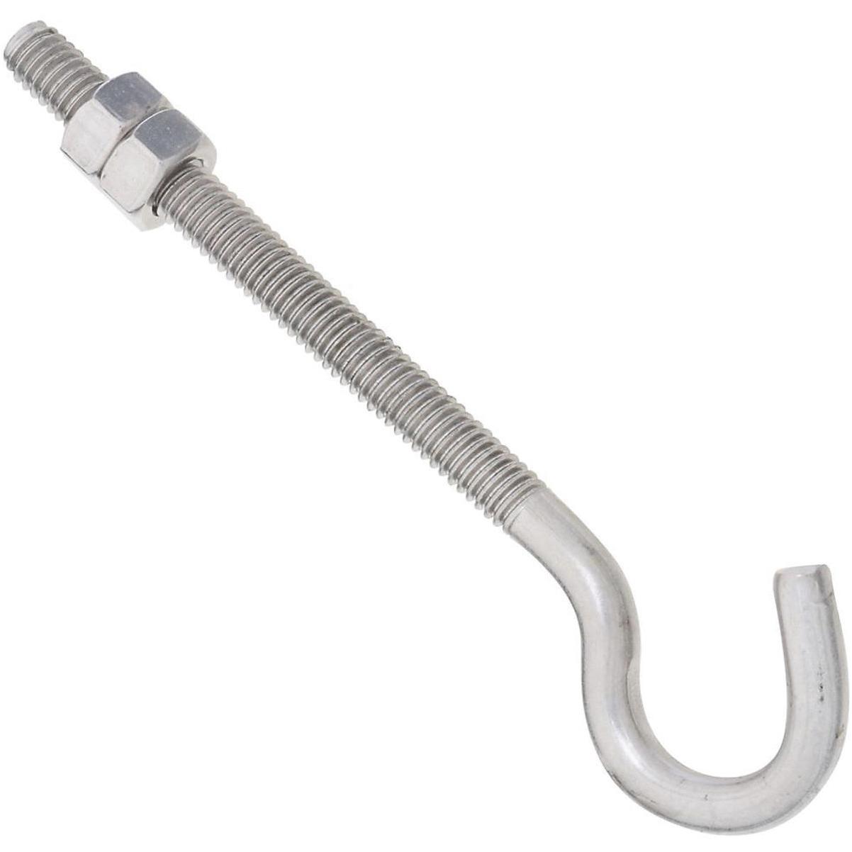 National 1/4 In. x 4-1/4 In. Stainless Steel Screw Hook