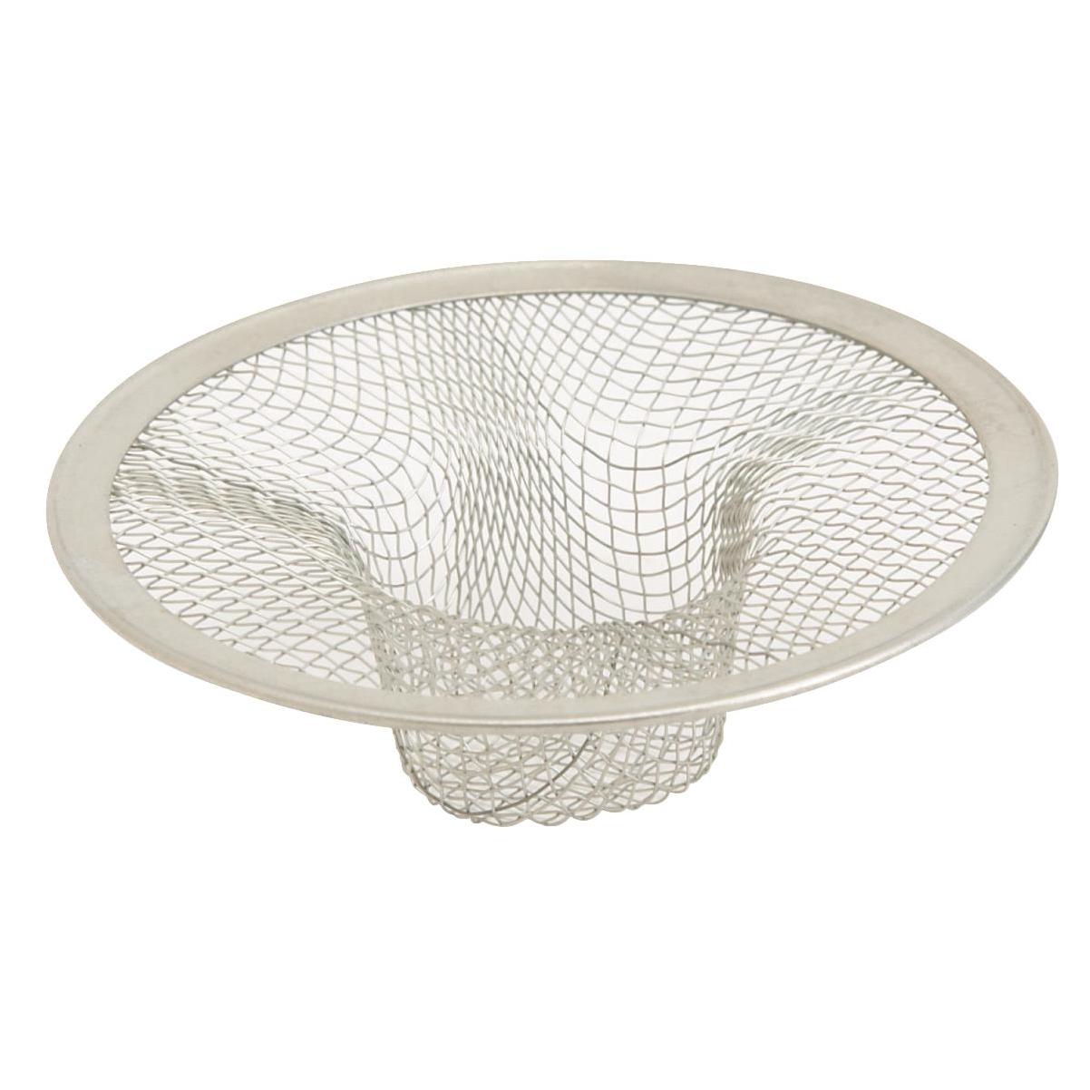 Mesh Bathtub Strainer with Chrome Ring for Bathtub Drain, Stainless Steel