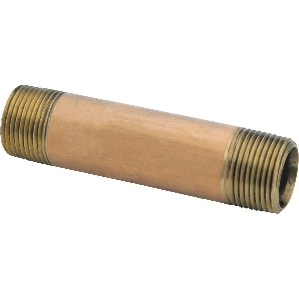 PlumbShop Brass Hex Pipe Nipple, 1/2-in MIP