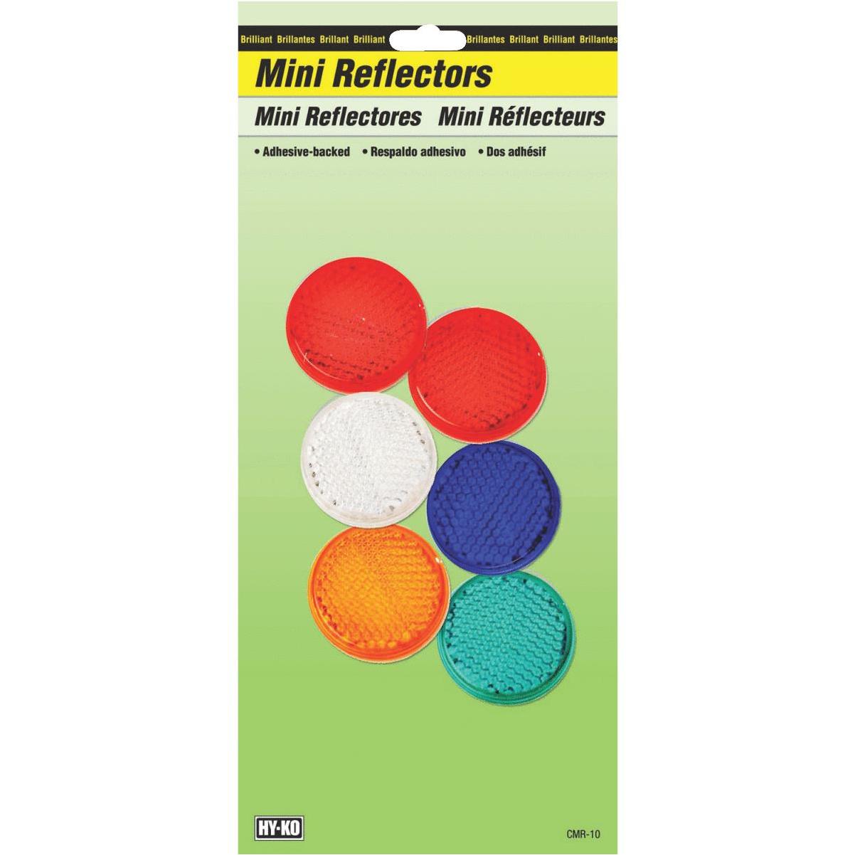 buzón de correo Reflectores Mini 6pk Hy-ko Adhesivo con respaldo Lote de 2 Barandilla de Correos Paq Nuevo