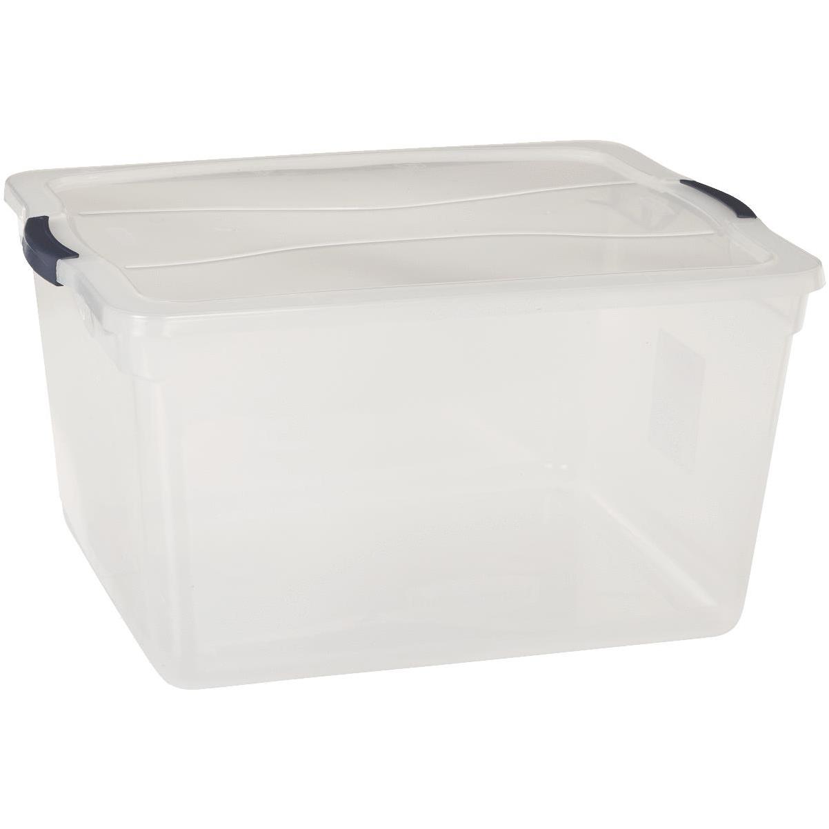 Rubbermaid Cleverstore 95 Quart Clear Plastic Storage Container