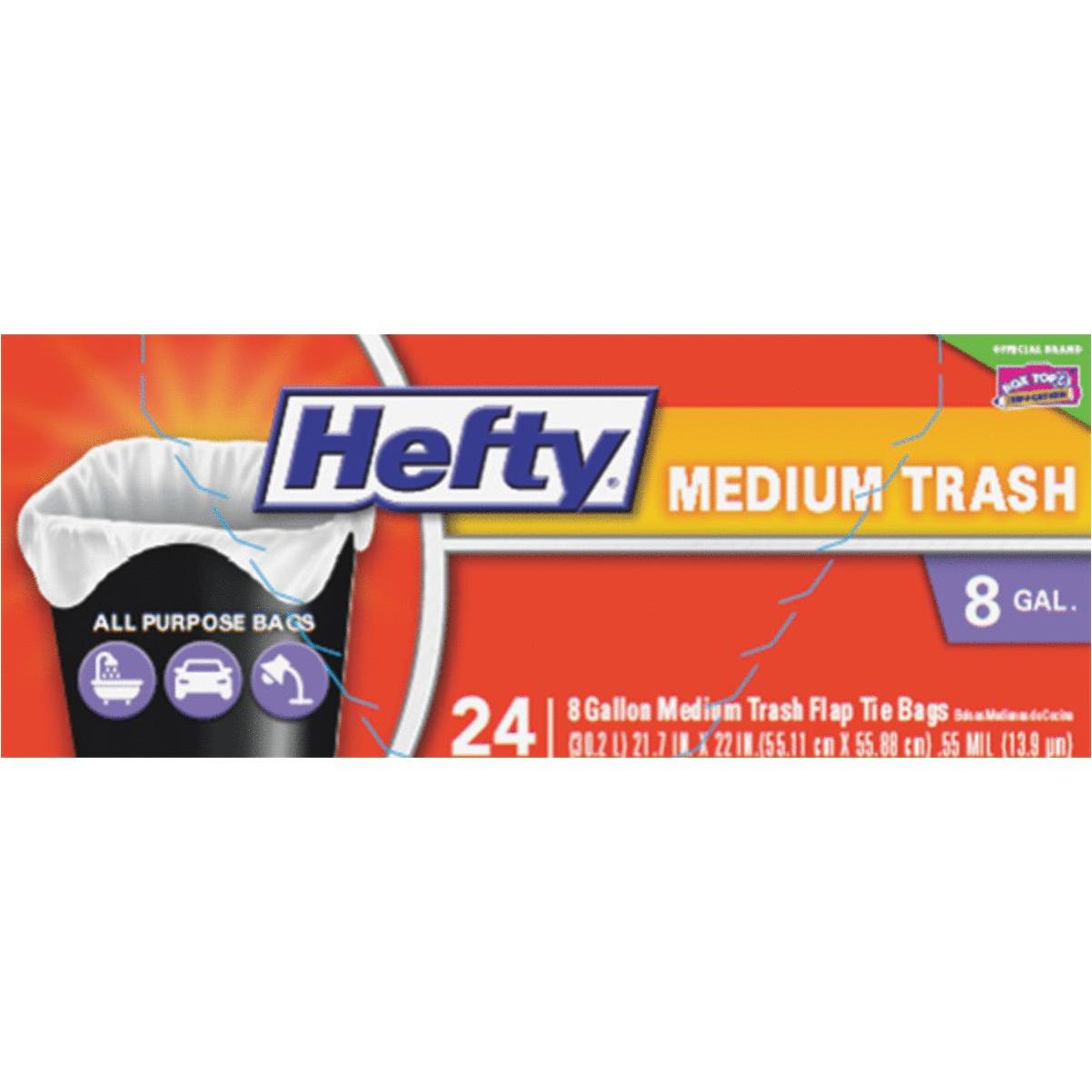 Hefty 8 Gal. Medium White Trash Bag (24-Count) - Crafty Beaver Home Center