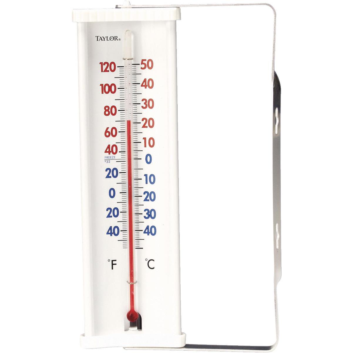 EzRead Indoor/Outdoor Thermometer With Bracket, 9, White