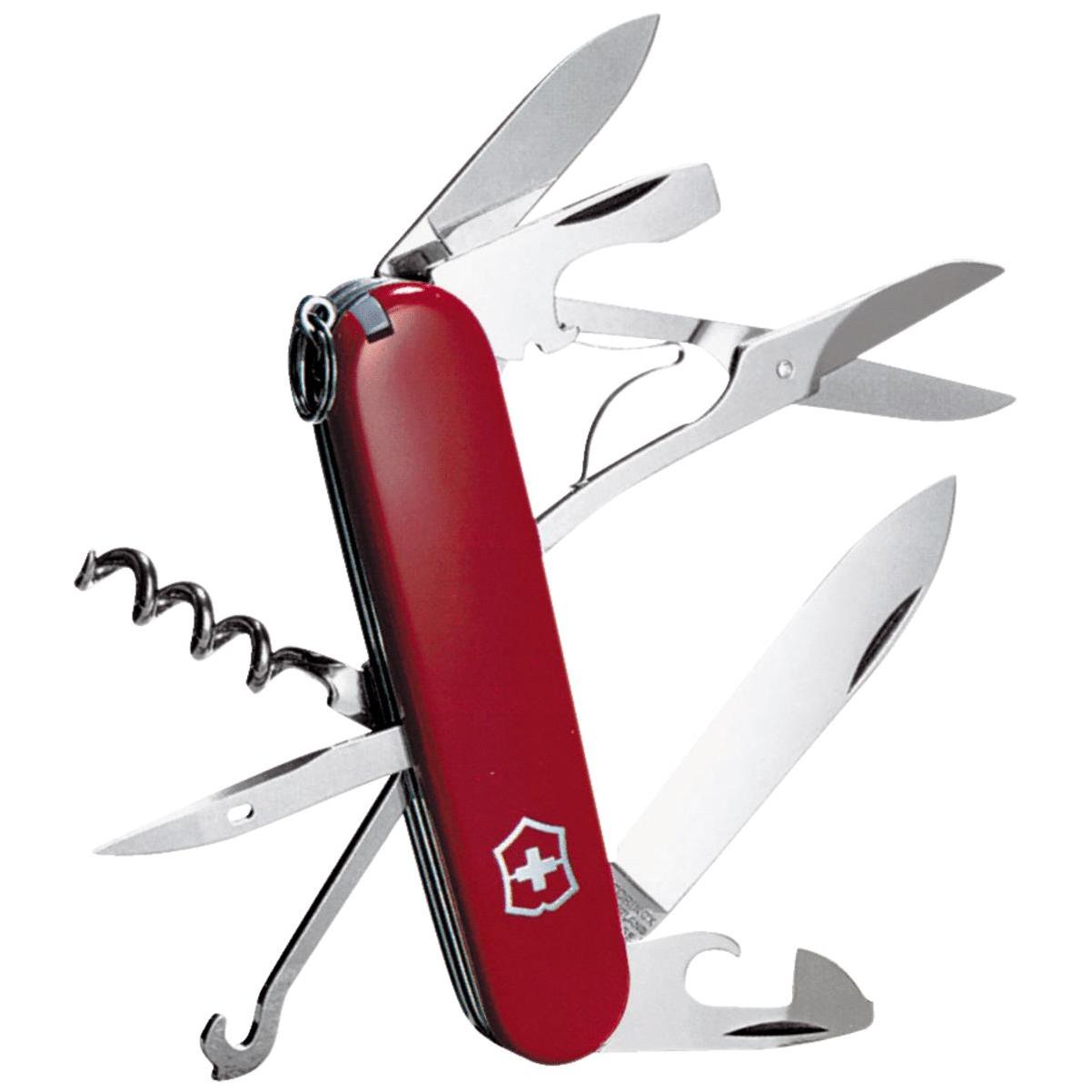 Victorinox Huntsman Swiss Army Knife, 15 Function Red Pocket Knife 