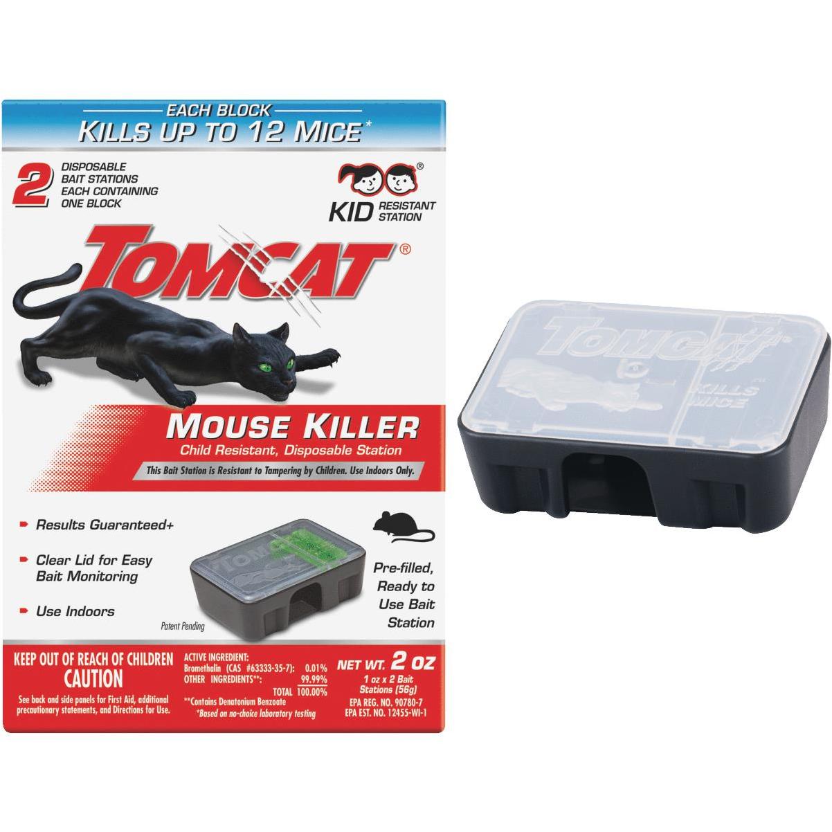 Tomcat Press 'N Set Mouse Trap, Plastic, Spring-Loaded Mouse Killer with  Grab-Tab, 2 Traps