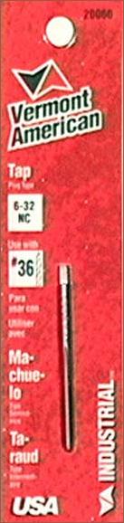 Century Drill & Tool 6-32 Carbon Steel National Coarse Tap-Plug